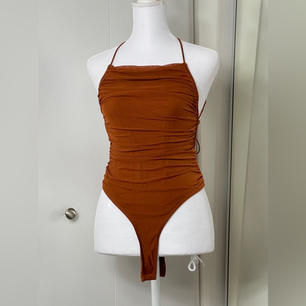 Ruched Bodysuit Brand New Never Worn